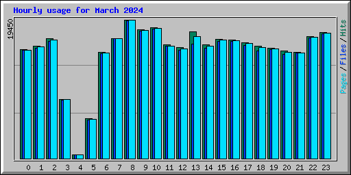 Hourly usage for March 2024